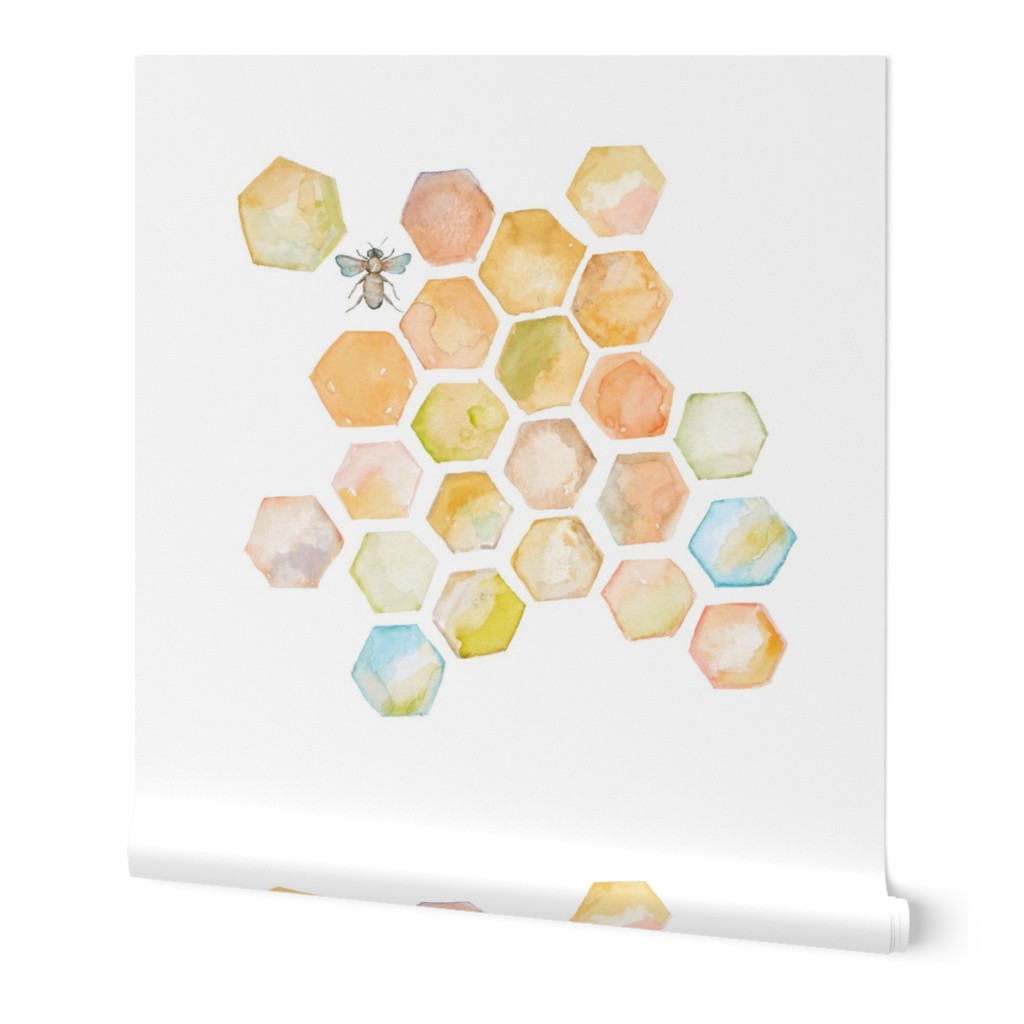 Bee_and_honeycomb