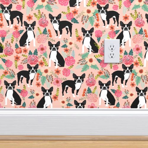 Removable Water-Activated Wallpaper Greyhound Watercolors Puppys Watercolour