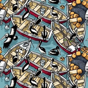 Boats & Pelicans