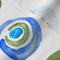 blue-green watercolor swirls