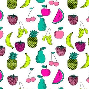 fruit // fruits summer tropical pineapple exotic tropical bright kids summer girls small print