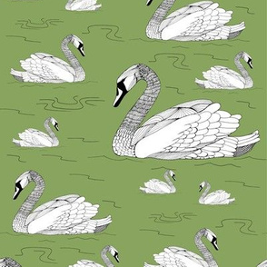 Swans Leaf Green