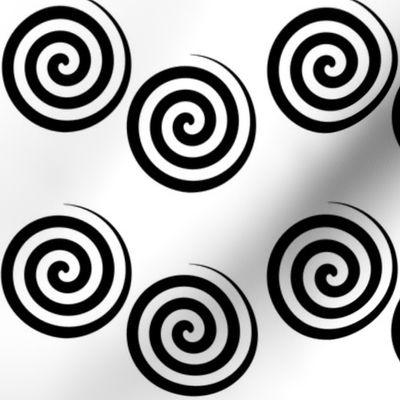 Black Spiral Spiral Swirl 