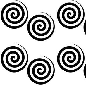 Black Spiral Spiral Swirl 