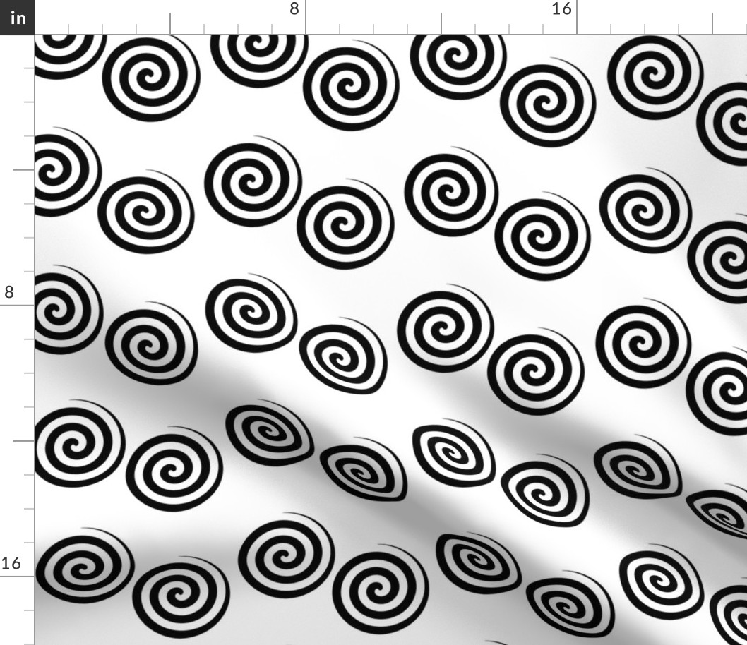 Black Spiral Spiral Swirl 