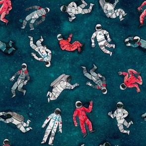 Cosmonauts in the space
