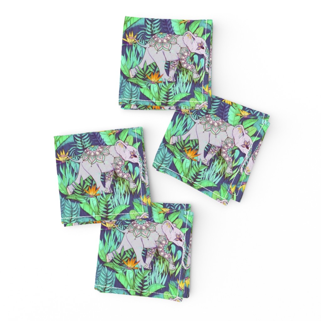 Little Elephant on a Jungle Adventure - faded vintage version