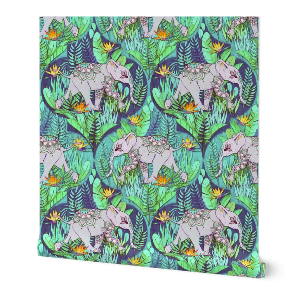 Little Elephant on a Jungle Adventure - faded vintage version