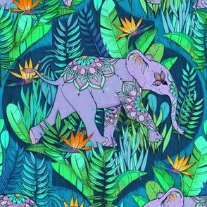 Little Elephant on a Jungle Adventure - dark version