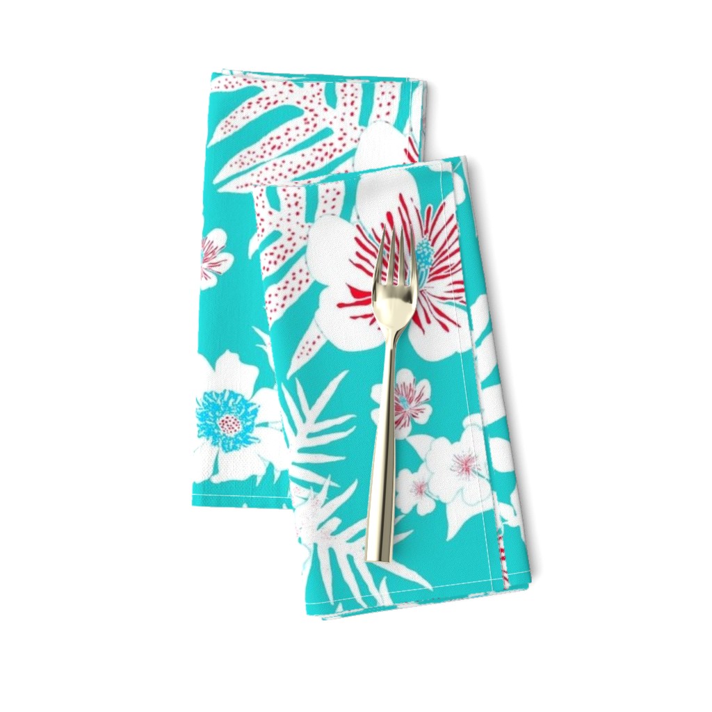 Turquoise Bold Fern Floral 150L