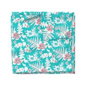 Turquoise Bold Fern Floral 150L