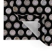 Dean's Silver Dimes ~ Polka Dots on Black