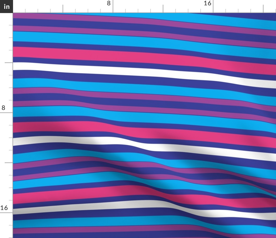 Blue, pink and white Candy Stripes