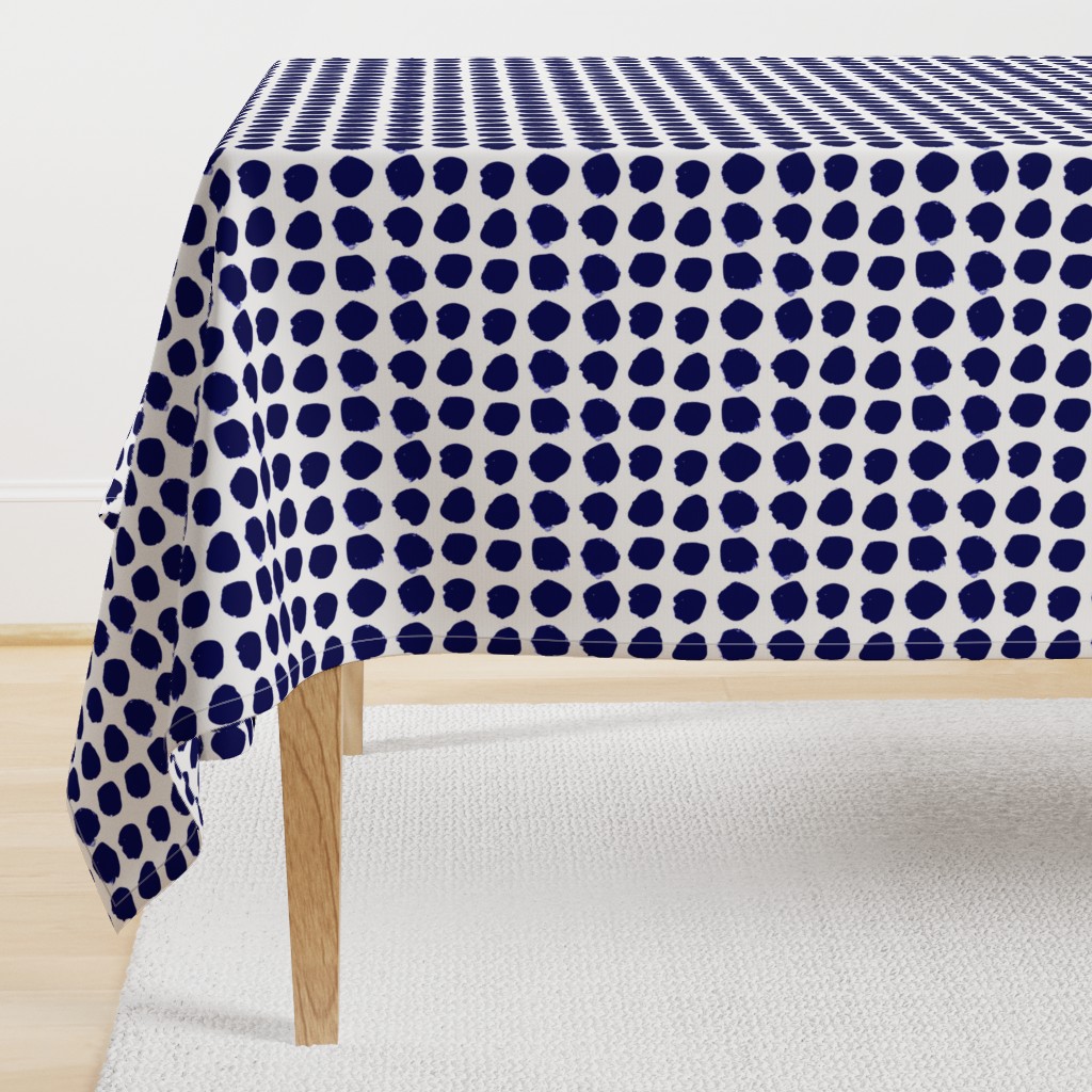 dots jumbo big dots spots indigo summer tropical dye hand-drawn painted painterly artist dots