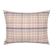 Beige Cream Blue Wine Plaid