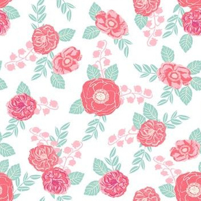 spring flowers florals white pink mint girls sweet flowers florals