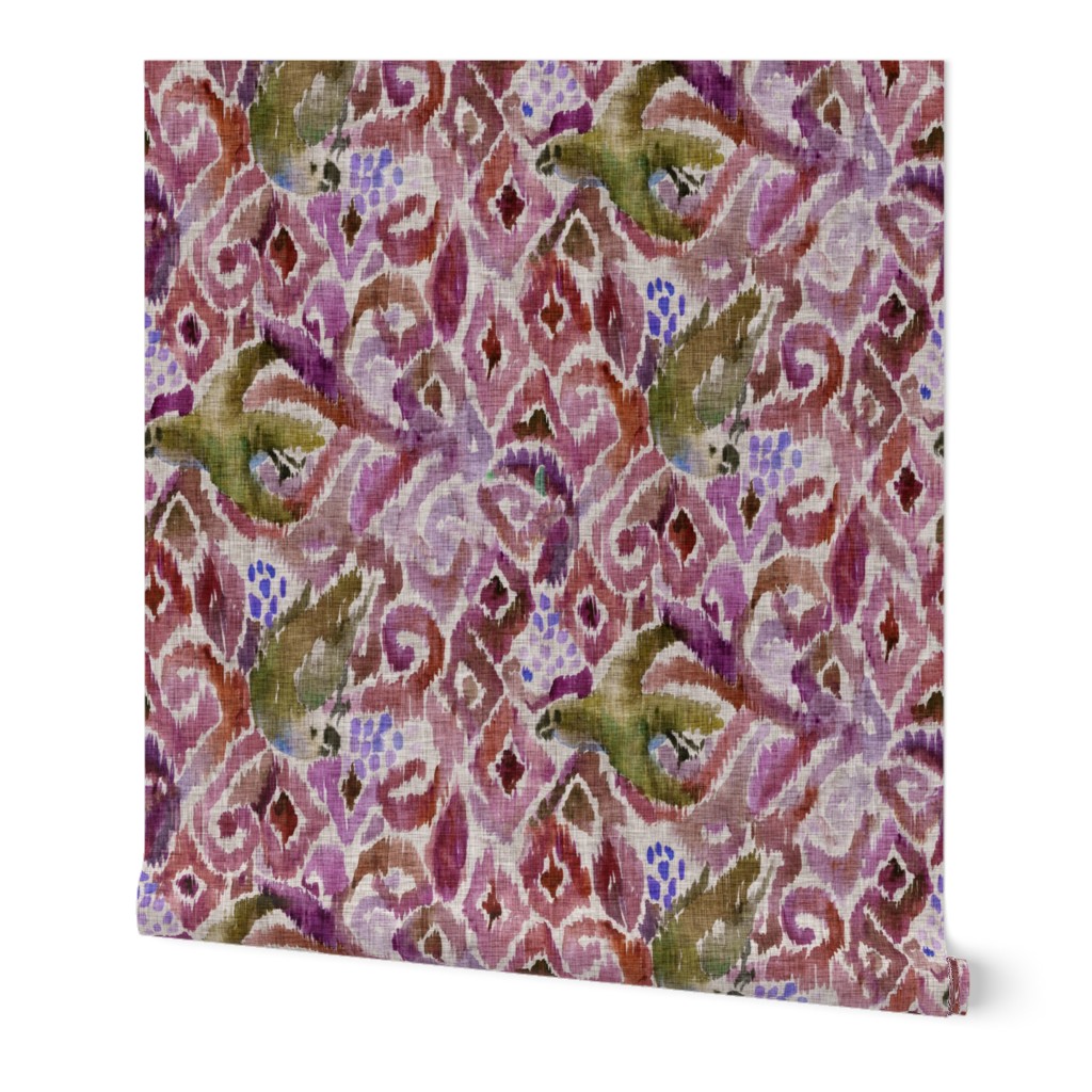 Ikat Parrot  Plum