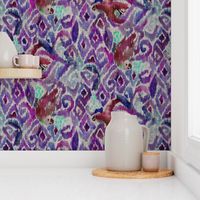 Ikat Parrot - Violet