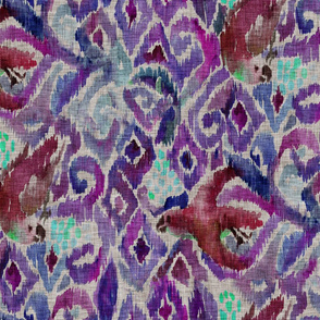 Ikat Parrot - Violet