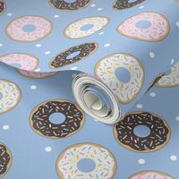 Donuts Blue with white confetti