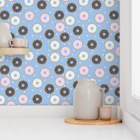 Donuts Blue with white confetti