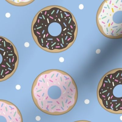 Donuts Blue with white confetti