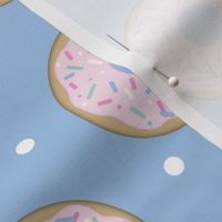 Donuts Blue with white confetti