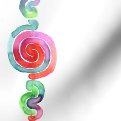 Watercolor Spiral Border