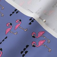 Flamingos // periwinkle