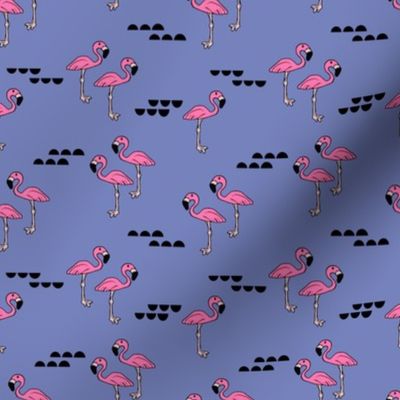 Flamingos // periwinkle