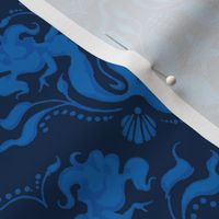 Mermaid Damask-Royal Blue/navy PG-ch