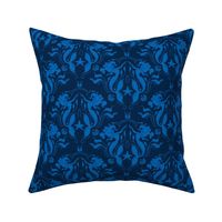 Mermaid Damask-Royal Blue/navy PG-ch