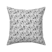Art Deco Fuchsia Floral || Botanical Black white light gray grey _ Miss Chiff Designs