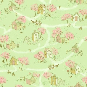 520477-springtime-map-of-our-little-neighborhood-by-cathyheckstudio