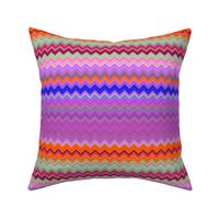 ORANGE SUNRISE CHEVRONS ZIGZAG