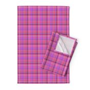 WATERCOLOR FUN PARTY PLAID PINK RED ULTRAVIOLET BURGUNDY