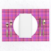 WATERCOLOR FUN PARTY PLAID PINK RED ULTRAVIOLET BURGUNDY