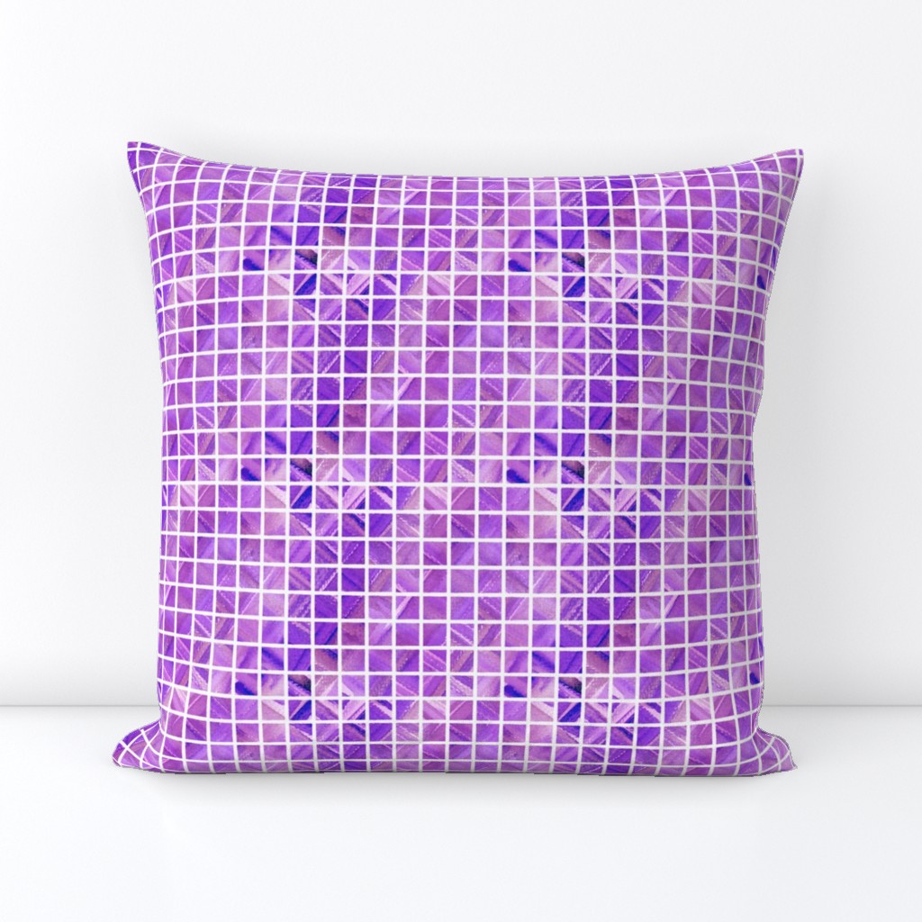 Watercolor Grid (Bright Purple)