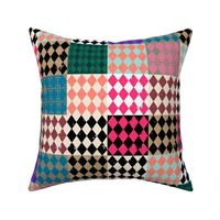 Harlequin Diamonds Cheater Quilt Blocks