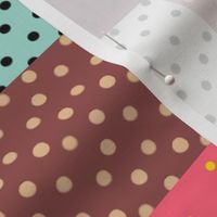 Dotted Patchwork Quilt Blocks | Cheater Quilt