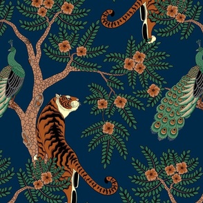 Tiger and Peacock Indigo (large scale)