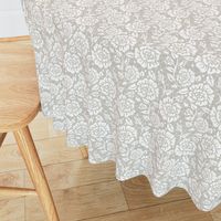 Lace with roses on gray