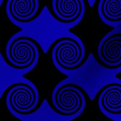 Black and Blue Spirals