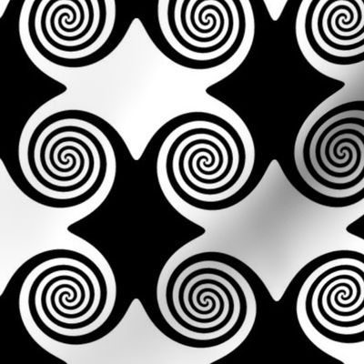 Black and White Spirals