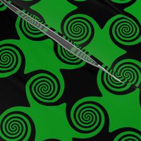Black and Green Spirals