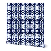 Shibori Windows - Indigo Blue