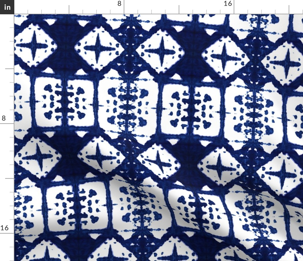 Shibori Windows - Indigo Blue