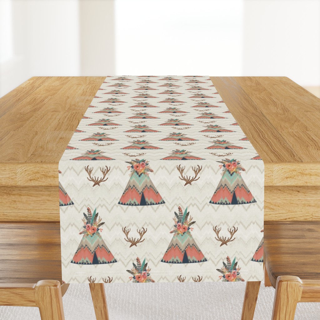 Teepees in Ikat Chevron