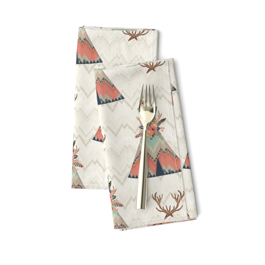 Teepees in Ikat Chevron