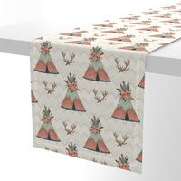 Teepees in Ikat Chevron